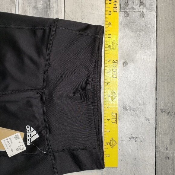 NWT - Adidas Women’s High Rise Workout Short 3 Stripe Aeoroready Size - Small - Picture 3 of 4